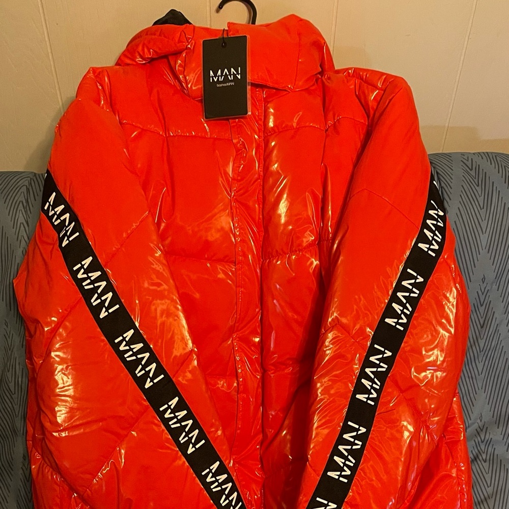 Brand new orange men coat (size 4xl)